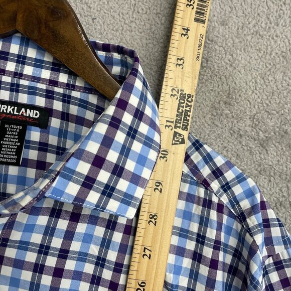 NEW Kirkland Signature Men's XL Performance Sport Dress Shirt Plaid - Picture 4 of 9